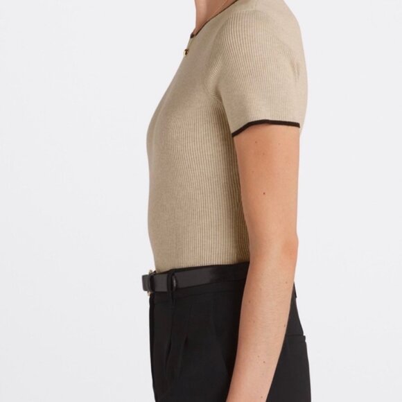 Gilli Tops - Gilli Elspeth Two Tone Knit Bodysuit